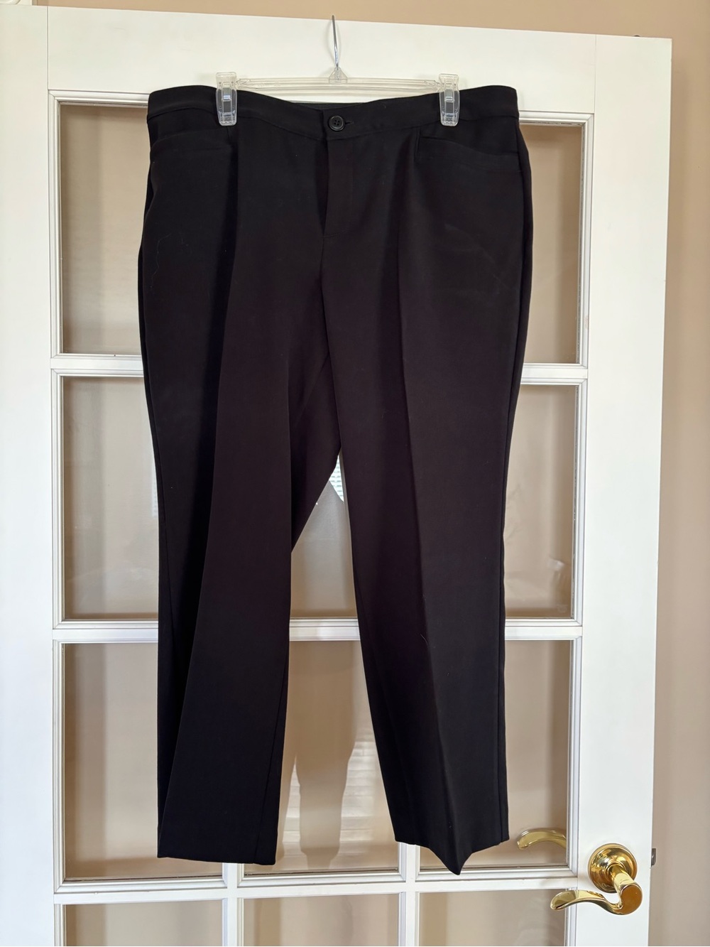 CJ Banks Women's Black Straight-Leg Dress Pants